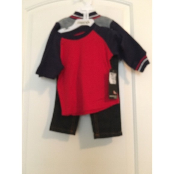 American Hawk 3-Piece Jeans Shirt & Sweat Jacket Set Baby Boys Size 18 M… - Picture 8 of 12